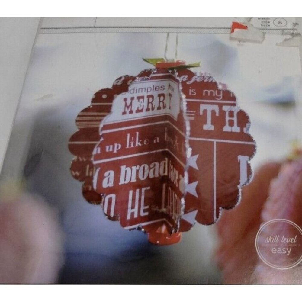 Scallop Ornament Kit American Crafts  Makes 8 Christmas Red Silver Ornaments USA